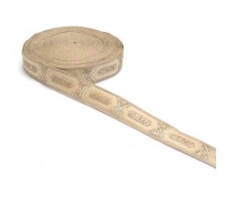 Cintas Galón tejido - Hexágono alargado - Blanco crema- 20 mm babachic