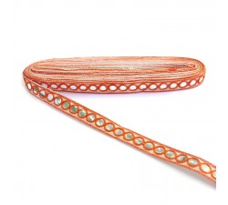 Galons Galon miroirs - Orange et blanc - 18 mm