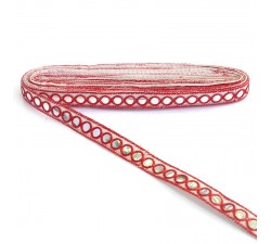 Braid Mirrors ribbon - Red - 18 mm