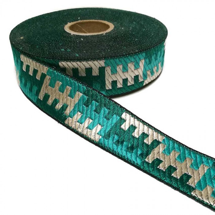 Ribbons Graphic ribbon - Turquoise - 30 mm