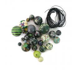 Kit collar "Short round" Kit de collar Short round de color verde negro Babachic by Moodywood