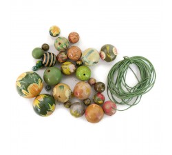 "Short round" necklace kit Green Short round necklace kit Babachic by Moodywood