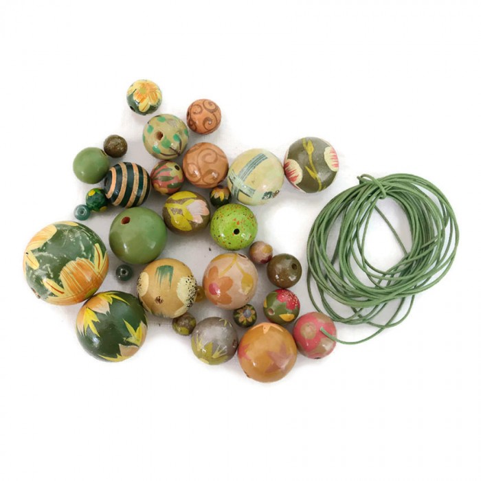 "Short round" necklace kit Green Short round necklace kit Babachic by Moodywood