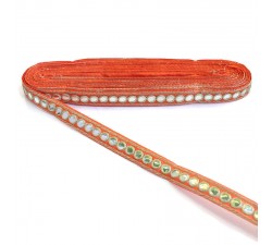 Galons Galon miroirs - Orange et doré - 18 mm babachic