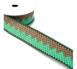 Ribbons Afro ribbon - Green jade - 35 mm babachic