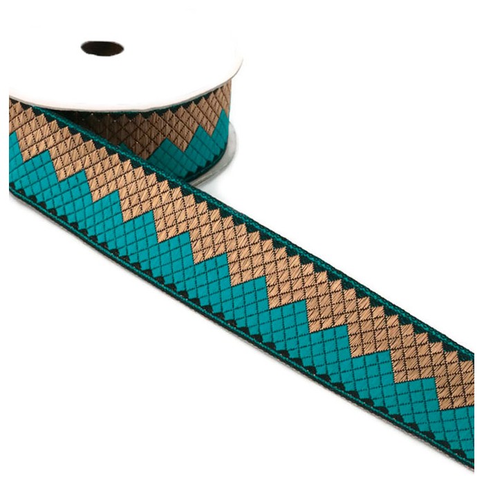 Ribbons Afro ribbon - Green jade - 35 mm babachic