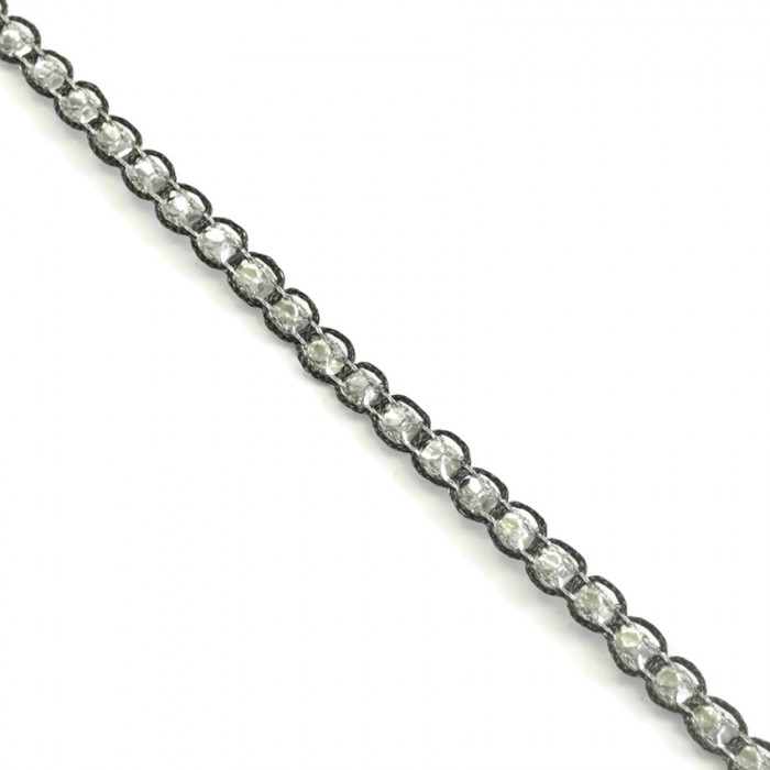 Galónes Galón Indio - Diamantes - Negro - 6 mm