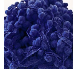Los medianos Galón Pompones - Azul medianoche - 25 mm babachic