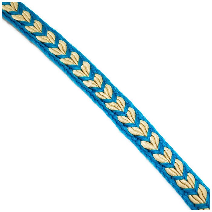 Galons Galon Coeur - Bleu - 7 mm babachic