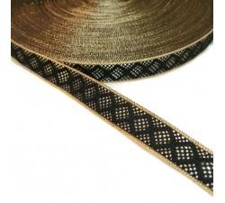 Ribbons Black and white ribbon - 15 mm babachic
