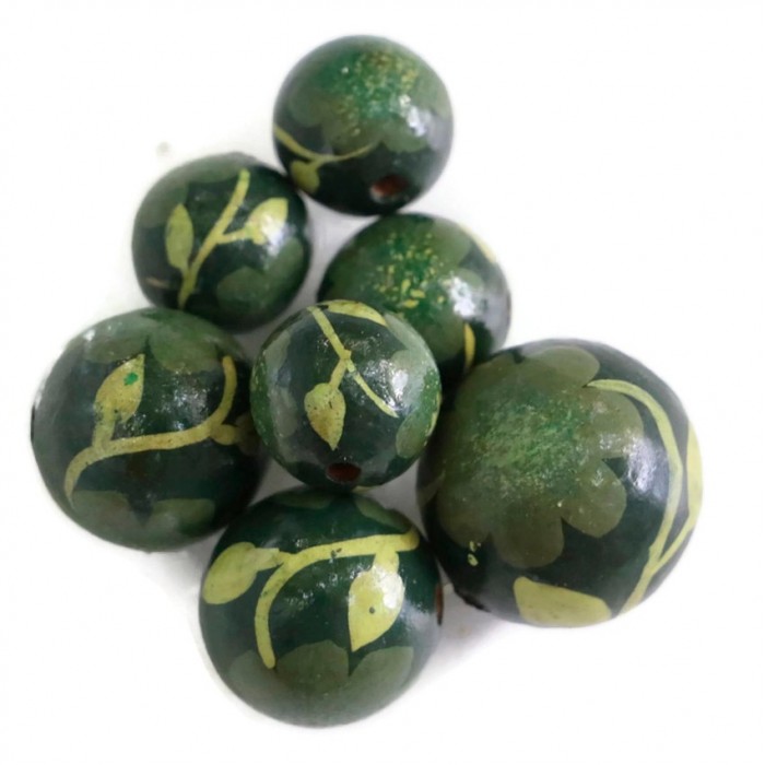 Flores Cuentas de madera - Peltée - Verde oscuro Babachic by Moodywood