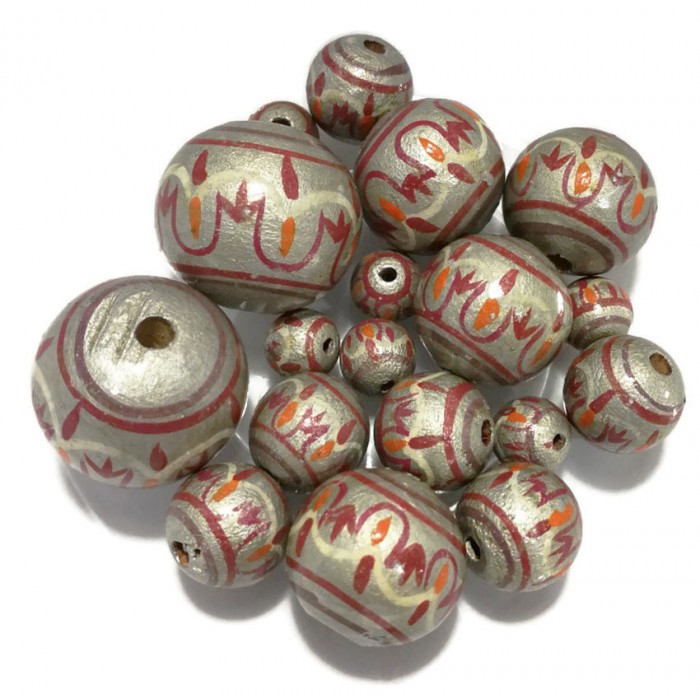 Lanterne Perles en bois Lanterne - Argenté Babachic by Moodywood