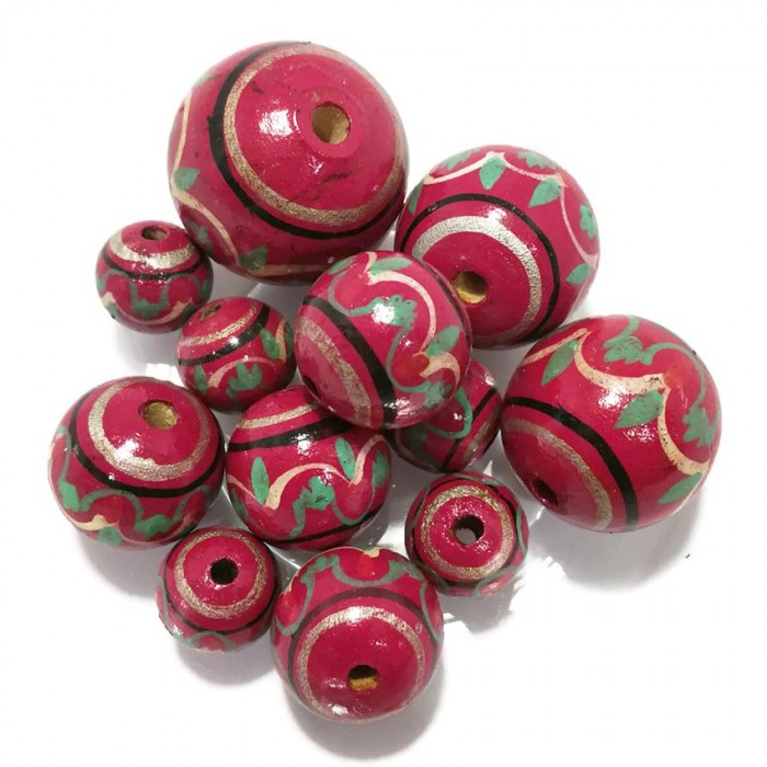 Lanterne Perles en bois Lanterne - Magenta Babachic by Moodywood