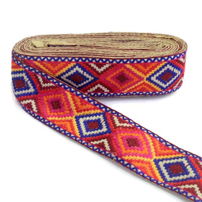 Embroidery Multicolor ethnic embroidery - Maya - 65 mm babachic