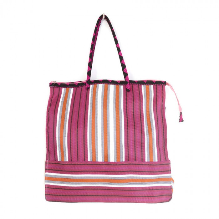 Tote bags Fuchsia and orange square classic tote bag Babachic by Moodywood