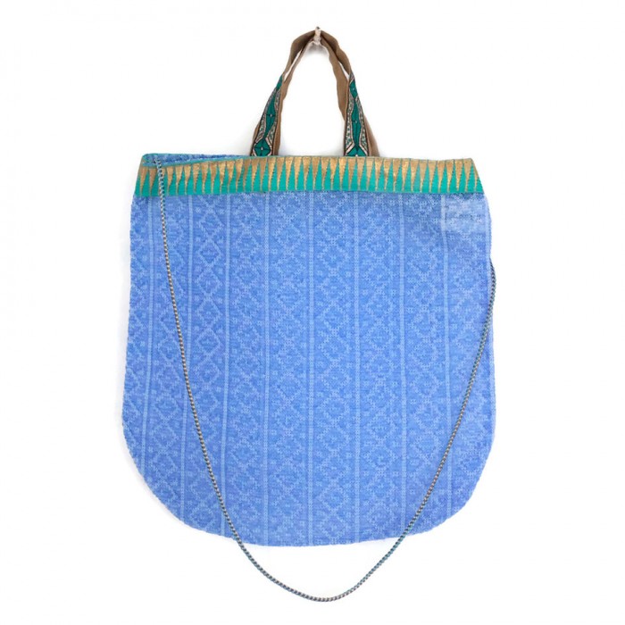 Transparent handbag Golden light blue tote bag Babachic by Moodywood