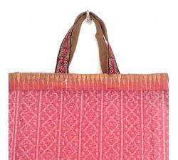 Transparent handbag Golden pink tote bag Babachic by Moodywood