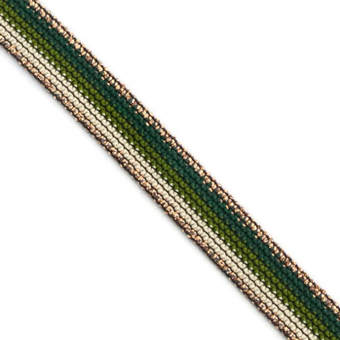 Braid Khaki Rainbow ribbon - 15 mm Babachic by Moodywood