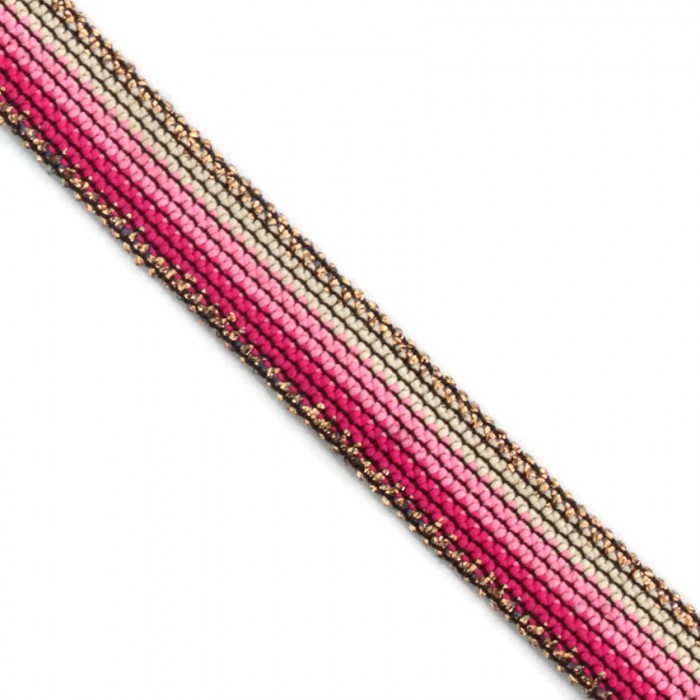 Braid Pink Rainbow ribbon - 15 mm Babachic by Moodywood