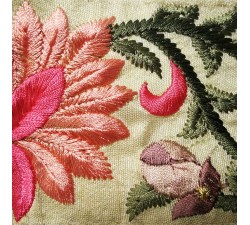 Embroidery Embroidered border in pink and beige silk 7 cm wide Babachic by Moodywood