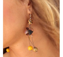 Earrings Fine brown orange earrings Babachic by Moodywood