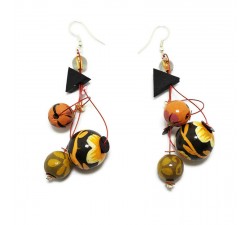 Earrings copy of Fine brown orange earrings Babachic by Moodywood