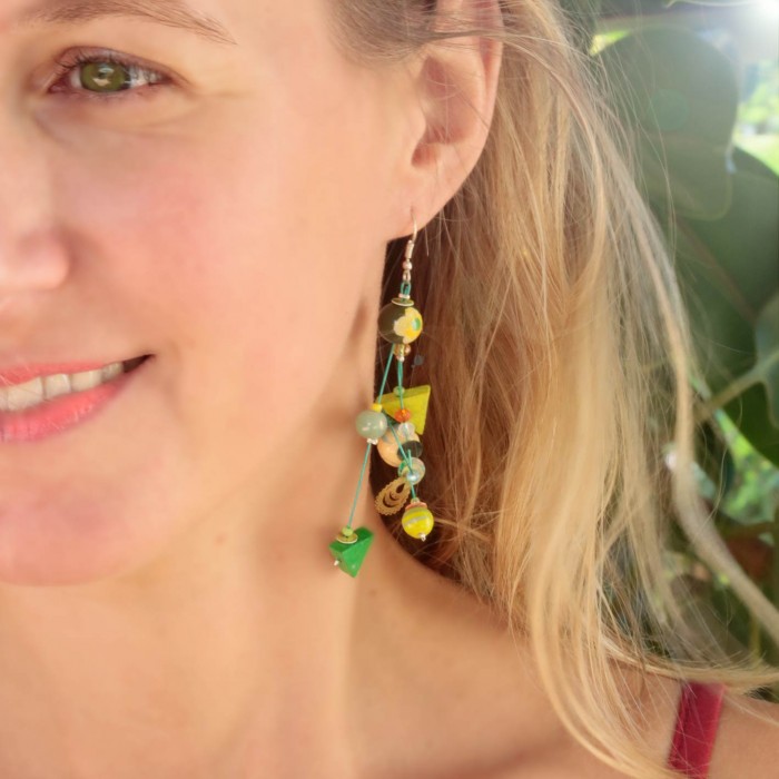 Boucles d'oreilles Boucles d'oreilles 7 cm Gitanes vertes Babachic by Moodywood