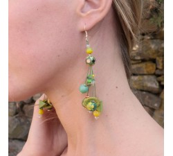 Earrings Green Gypsies earrings 7 cm Babachic by Moodywood