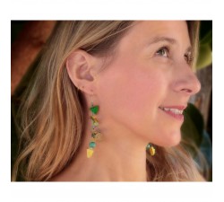 Earrings Fine green Delta earrings 7 cm Babachic by Moodywood