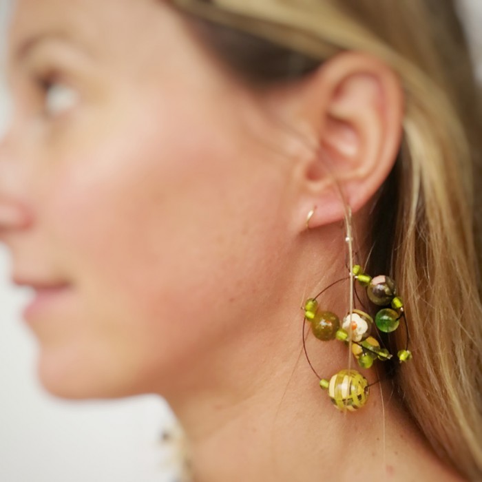 Earrings copy of Round orange brown earrings Babachic by Moodywood