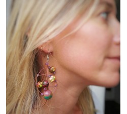 Earrings Round purple earrings Babachic by Moodywood