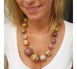 Colliers Collier boules couleur lilas Babachic by Moodywood