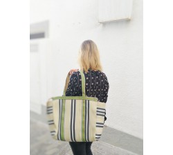 Tote bags Pale yellow and black simple tote bag Babachic by Moodywood