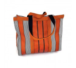 Tote bags Sac à main ou sac de rangement petit format orange et noir Babachic by Moodywood