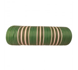 Home Canvas of recycled plastic fabris in white, green and black stripes