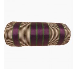 Home Canvas of recycled plastic fabris in black, white, purple and green stripes. a DIY must have for bags'makers.