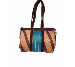 Home Bulbi Bag - Tobacco-blue (maroon, beige and blue) bowling bag