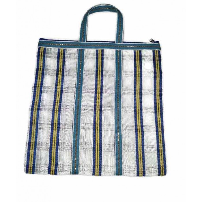 Tote bags Bolso indio simple con cuadros blancos y azules Babachic by Moodywood
