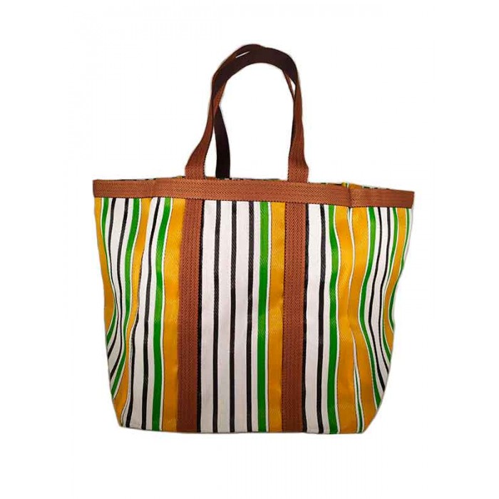 Bolsos XXL Picnic Medium amarillo, verde, blanco y marrón