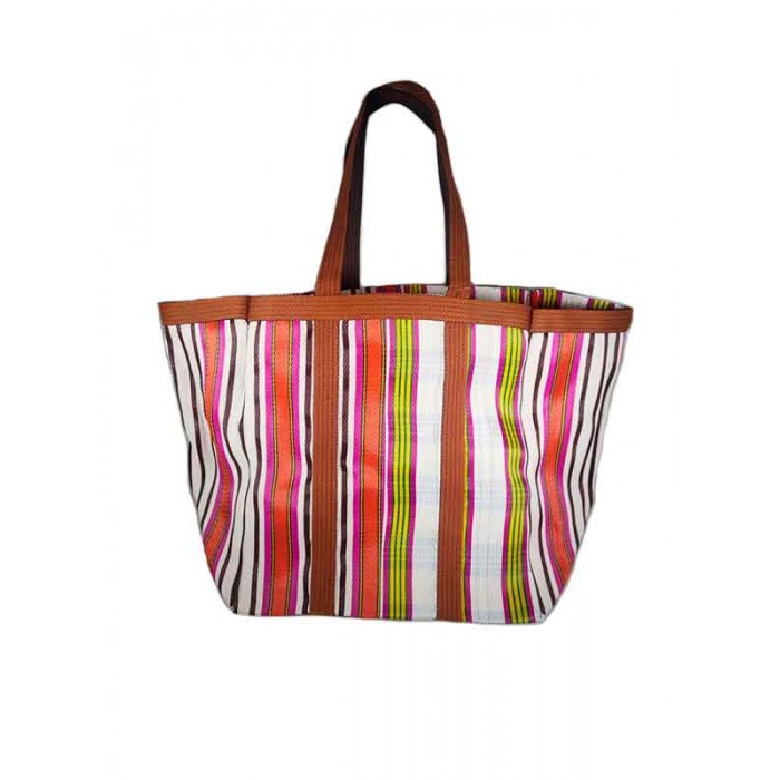 XXL bags Picnic Medium fuchsia, orange, yellow, brown and white