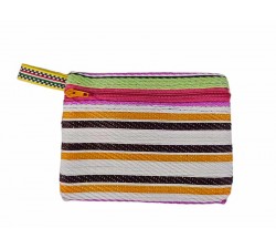 Pocket Pouch Monederito de bolsillo a rayas de colores