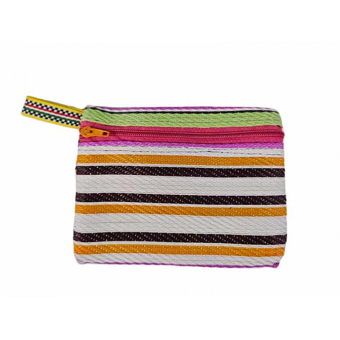 Pocket Pouch Porte monnaie rayures colorées