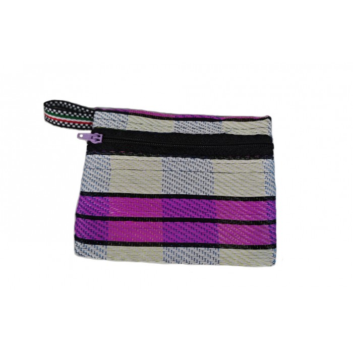 Pocket Pouch Monederito de bolsillo blanco, fucsia y negro