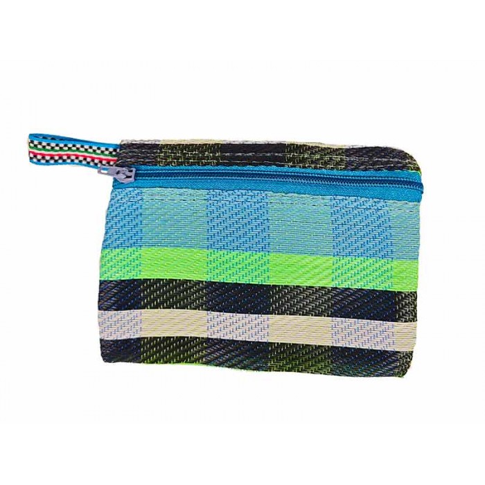 Pocket Pouch Porte monnaie bleu et vert