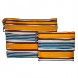 Pouches 2p sets Pouches 2p sets mustard, brown and blue