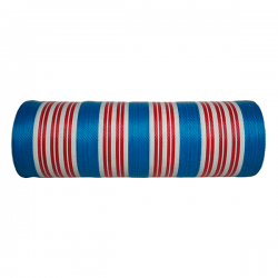 Striped recicled plastic Red, blue and white recycled plastic fabric