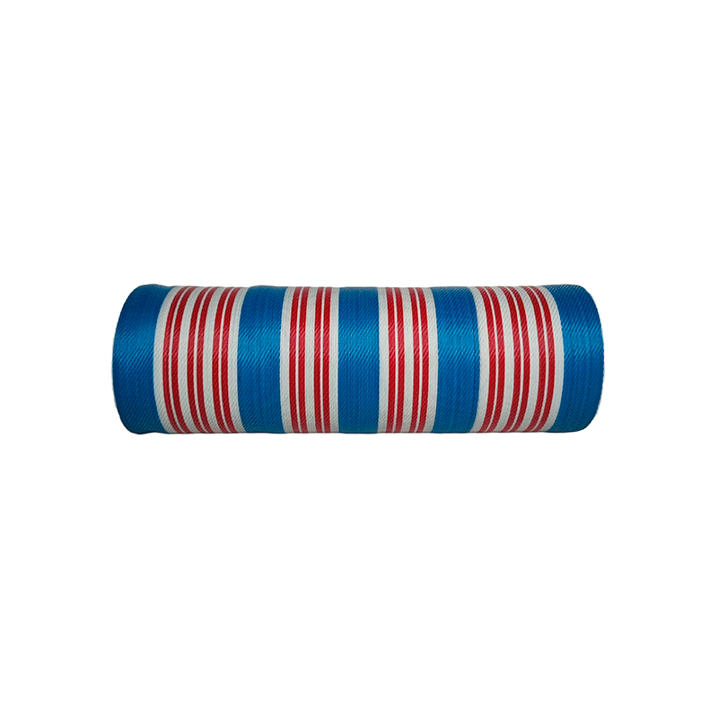 Striped recicled plastic Red, blue and white recycled plastic fabric