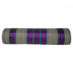 Striped recicled plastic Purple, green, black and white recycled plastic fabric