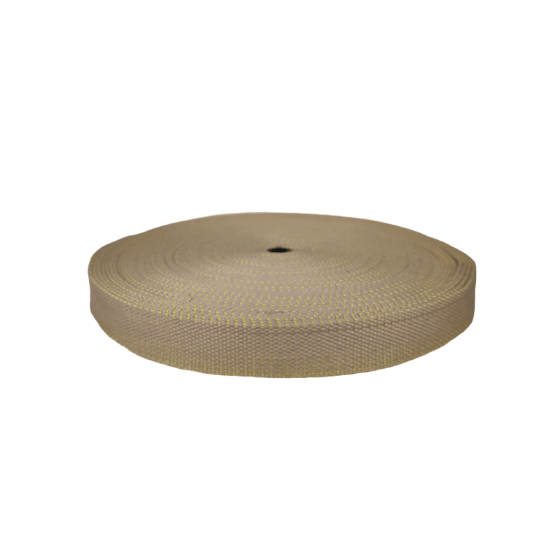 Cintas Belt Asa para bolso de algodón beige y amarillo