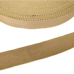 Belt Beige and yellow cotton webbing